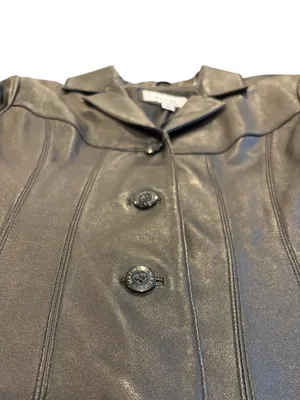 Wilsons Leather Maxima Black Genuine Leather Blazer Jacket Size Small thumbnail 8