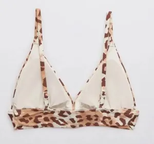 American Eagle Small AERIE Cheetah Bikini Top. NEW WITH TAG thumbnail 3