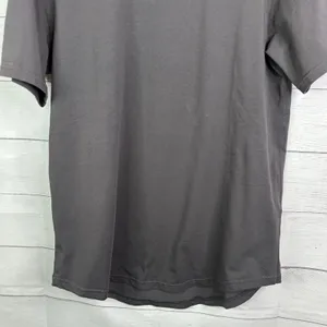Quince Curve Crewneck Tee Dark Coal Gray Curved Hem Womens Size Medium Casual thumbnail 4