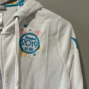 Disney Disneyland 2019 White Zip Up Hoodie thumbnail 3