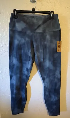 NO BULL leggings NWT size Large. Tie-dye blue. thumbnail 1