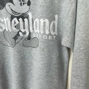 Hanes Disneyland Resort Crewneck Sweatshirt Mickey Mouse Grey Women’s Size S thumbnail 7