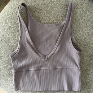 Lululemon Power Pivot Tank Top *Rib Dusky Lavender Size 4 thumbnail 5