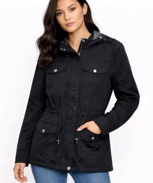 NEW A New Day Women's Black Anorak Jacket Size S Classic Minimalit Normcore thumbnail 1