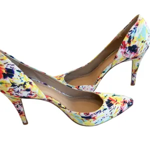 Vince Camuto Women's Pointed Toe DOrsay Heels Multi Color Floral Print Size 7 M thumbnail 4
