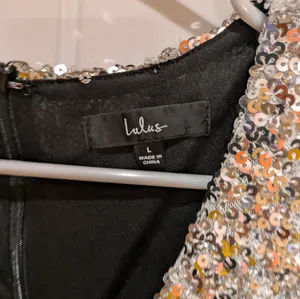 Lulu's Silver Sequin Bodycon Mini Dress L thumbnail 7