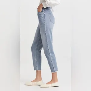 Something Navy Womens Jeans Blue Denim Straight Hi Rise Medium Wash Stretch 8 thumbnail 11