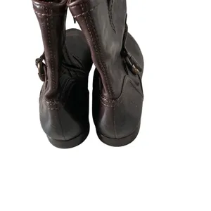 Frye Jillian toggle short biker boots rich brow leather size 10 thumbnail 3