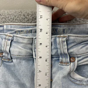American Eagle Super Hi Rise Flare Jeans Stretch Boho Festival Women's 2 x 30 thumbnail 8