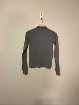 Lululemon Lab Seamless Wool Blend Long Sleeve Shirt Top Size 4 Green thumbnail 5