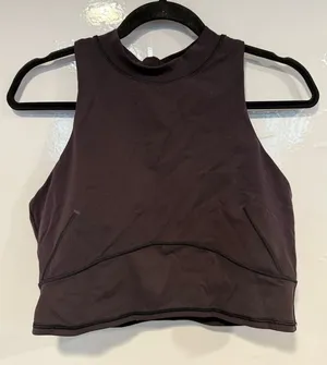 Women's Black Lululemon high neck mesh back Sleeveless‎ Top thumbnail 1