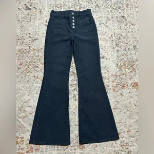 AMERICAN EAGLE High rise Flare corduroy jeans size 2 dark gray thumbnail 3