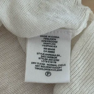 Theory Karenia Sag Harbor‎ Sweater Crewneck Lightweight Linen Blend White Small thumbnail 7