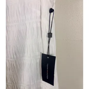 Tommy Hilfiger Shift Dress Womens 4‎ White New Smocked Ruffle Hem Sleeveless thumbnail 6