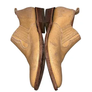 Frye Tan Gold Distressed Leather Billie Shootie Boots Booties Shoes size 10 thumbnail 4