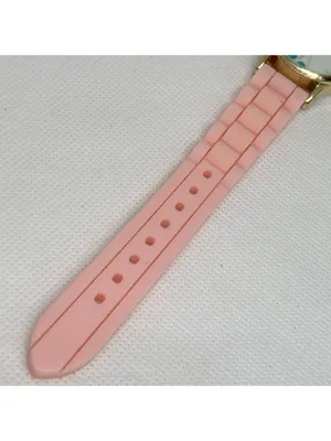 Vice Versa women Floating blue Stones Watch gold toned 30mm quartz pink running thumbnail 6
