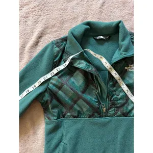 The North Face Women's Green Geometric Anorak Fleece 1/2 Zip Pullover‎ Sz Xsmall thumbnail 6