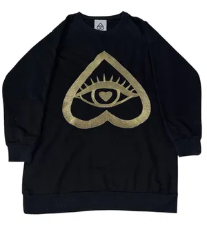 Kerold Black all seeing eye oversized sweatshirt. Gold Size M thumbnail 1