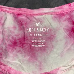 Pink Tie-Dye American Eagle tank thumbnail 3