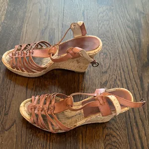 Audrey Brooke Brown Wedge Sandals thumbnail 3