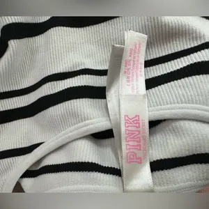 PINK Victoria’s Secret Striped Ribbed Crop Bralette Top Built-In Padding Size M‎ thumbnail 7