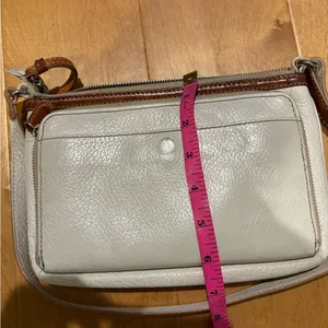 Brighton London Groove crossbody organizer leather bag purse ivory thumbnail 8