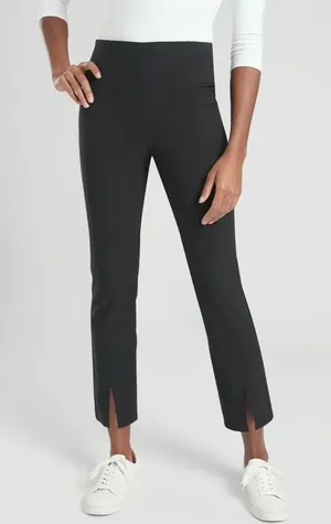 Athleta Wander Slim‎ Straight Crop Pant in Black Size 4 thumbnail 1