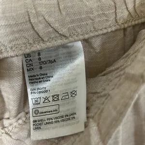 H&M Beige Linen Blend Dress Pants(Size 8) thumbnail 7