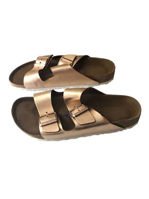 Birkenstock Arizona Sandals Metallic Copper 40 Narrow Women's Size 9 thumbnail 4