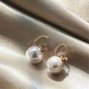 Elegant White Pearl Drop Dangle Earrings for Women thumbnail 3