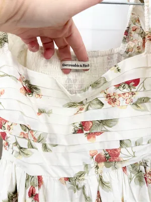 Abercrombie & Fitch Women's Emerson Poplin Puff Sleeve Mini Dress Size‎ ST thumbnail 4