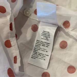 J. Crew Cotton Puff Sleeve Polka Dot Mini Dress‎ Size Small thumbnail 6