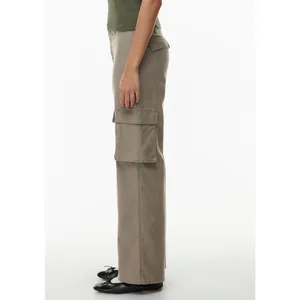 Aritzia Wilfred Free Modern Cargo Pants Tan Khaki Wide Leg Utility Size 12 thumbnail 2