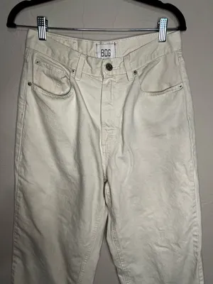 BDG High Rise‎ Baggy Cream Denim Jeans thumbnail 3