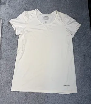 Patagonia Women's White Performance Short-Sleeve Tee small thumbnail 1