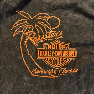 Harley Davidson Women’s Short Sleeve Gray Tee Logo Skull Florida XL? T-shirt thumbnail 6