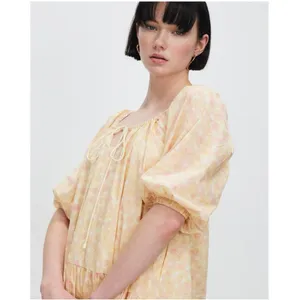 Mon Renn Fling Relaxed Fit Cotton Babydoll Casual Boho Vacation Mini Dress thumbnail 3