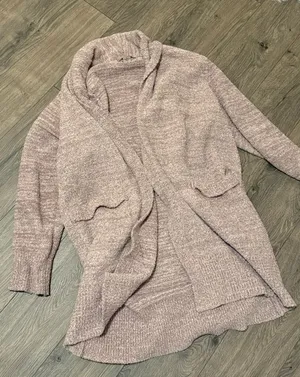 Barefoot Dreams Open-Front Plush Cardigan neutral tan thumbnail 1