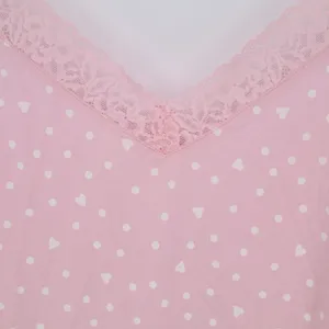 State Of Day Intimates Cami Top Womens L Pink Polka Dot Spaghetti Strap V-Neck thumbnail 4
