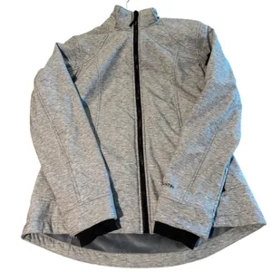 FREE COUNTRY Womens Softshell‎ Jacket Gray Fleece Lined Full Zip Size Medium thumbnail 1