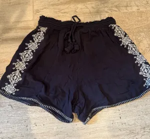 Gap Navy Blue Embroidered Drawstring Lounge Shorts thumbnail 1