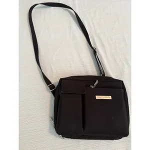 Baggallini Black‎ Nylon Multi Pocket Crossbody Travel Bag Organizer thumbnail 4