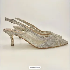 Dune London Dianas Gold Mesh Glitter Slingback‎ Kitten Heel Pumps Wedding 8 NWOB thumbnail 3