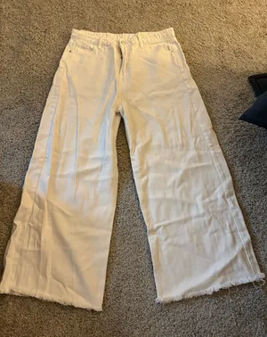 Shein Wide Leg White Jeans thumbnail 1