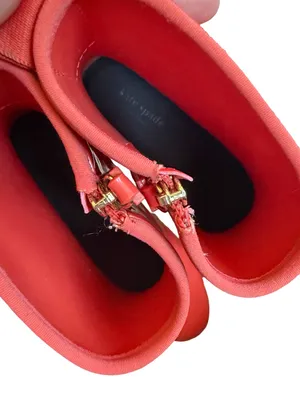 Kate Spade Bold Orange Rain Boots Casual Bright Orange Patent Rubber Size 9 thumbnail 11
