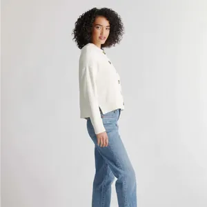 Quince 100% Organic Cotton Cropped Cardigan thumbnail 7