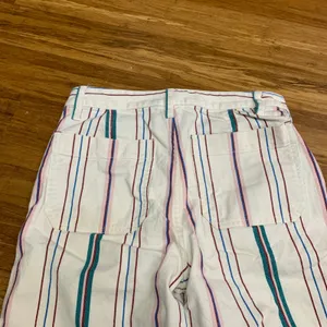 Madewell Wide Leg Crop Pants Womens‎ Size 27 Striped High Rise Raw Hem Casual thumbnail 5