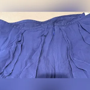 Anthropologie Purple/blue A-Line Ruffle Slit Midi Skirt Size 00 thumbnail 8