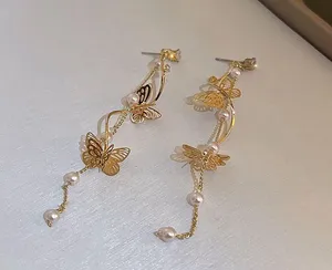 Elegant Butterfly Dangle Drop Earrings for Women thumbnail 2