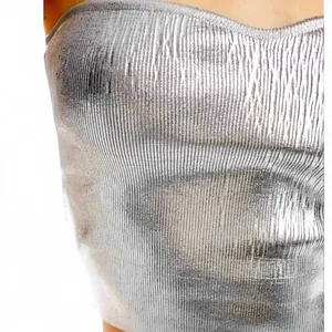 🪩 Metallic Silver Bandeau Top from MNG by Mango Size Large thumbnail 4